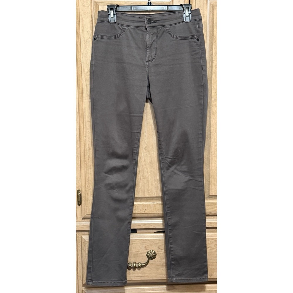NYDJ Lift Tuck Technology Denim Jeans Women's Size 4 Gray Stretch Straight Leg